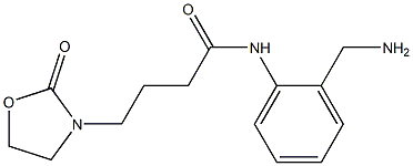 N-[2-(aminomethyl)phenyl]-4-(2-oxo-1,3-oxazolidin-3-yl)butanamide 구조식 이미지