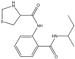 N-[2-(butan-2-ylcarbamoyl)phenyl]-1,3-thiazolidine-4-carboxamide Structure