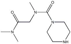 N-[2-(dimethylamino)-2-oxoethyl]-N-methylpiperazine-1-carboxamide 구조식 이미지