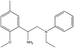 N-[2-amino-2-(2-methoxy-5-methylphenyl)ethyl]-N-ethylaniline 구조식 이미지