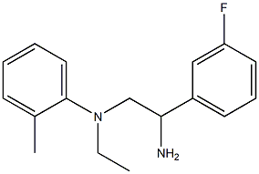 N-[2-amino-2-(3-fluorophenyl)ethyl]-N-ethyl-2-methylaniline 구조식 이미지