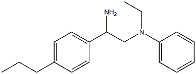 N-[2-amino-2-(4-propylphenyl)ethyl]-N-ethylaniline Structure