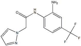 N-[2-amino-4-(trifluoromethyl)phenyl]-2-(1H-pyrazol-1-yl)acetamide 구조식 이미지