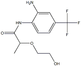 N-[2-amino-4-(trifluoromethyl)phenyl]-2-(2-hydroxyethoxy)propanamide Structure