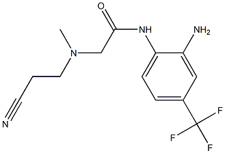 N-[2-amino-4-(trifluoromethyl)phenyl]-2-[(2-cyanoethyl)(methyl)amino]acetamide Structure