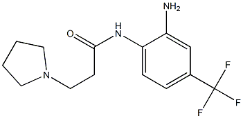N-[2-amino-4-(trifluoromethyl)phenyl]-3-(pyrrolidin-1-yl)propanamide Structure