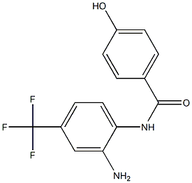 N-[2-amino-4-(trifluoromethyl)phenyl]-4-hydroxybenzamide 구조식 이미지