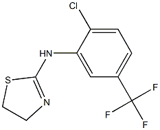 N-[2-chloro-5-(trifluoromethyl)phenyl]-4,5-dihydro-1,3-thiazol-2-amine 구조식 이미지