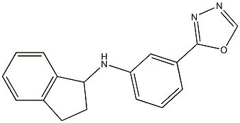 N-[3-(1,3,4-oxadiazol-2-yl)phenyl]-2,3-dihydro-1H-inden-1-amine 구조식 이미지