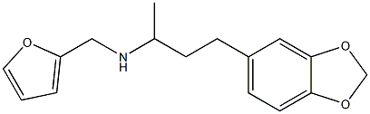 N-[3-(1,3-benzodioxol-5-yl)-1-methylpropyl]-N-(2-furylmethyl)amine 구조식 이미지