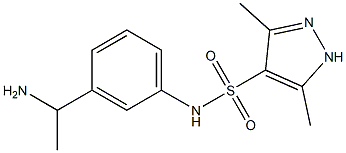 N-[3-(1-aminoethyl)phenyl]-3,5-dimethyl-1H-pyrazole-4-sulfonamide Structure