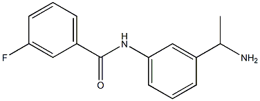 N-[3-(1-aminoethyl)phenyl]-3-fluorobenzamide 구조식 이미지