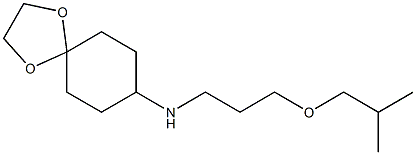 N-[3-(2-methylpropoxy)propyl]-1,4-dioxaspiro[4.5]decan-8-amine 구조식 이미지