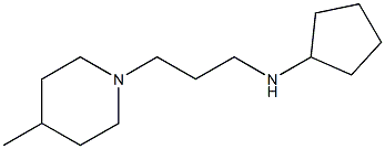 N-[3-(4-methylpiperidin-1-yl)propyl]cyclopentanamine Structure