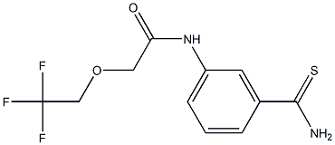 N-[3-(aminocarbonothioyl)phenyl]-2-(2,2,2-trifluoroethoxy)acetamide Structure