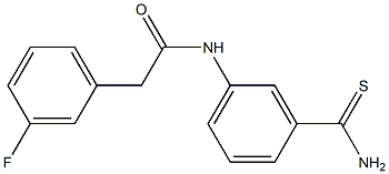 N-[3-(aminocarbonothioyl)phenyl]-2-(3-fluorophenyl)acetamide Structure