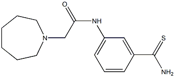 N-[3-(aminocarbonothioyl)phenyl]-2-azepan-1-ylacetamide 구조식 이미지