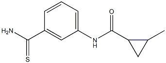 N-[3-(aminocarbonothioyl)phenyl]-2-methylcyclopropanecarboxamide 구조식 이미지