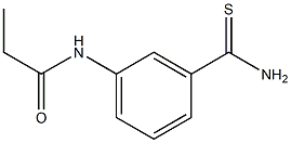 N-[3-(aminocarbonothioyl)phenyl]propanamide 구조식 이미지