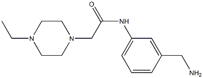 N-[3-(aminomethyl)phenyl]-2-(4-ethylpiperazin-1-yl)acetamide 구조식 이미지