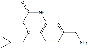 N-[3-(aminomethyl)phenyl]-2-(cyclopropylmethoxy)propanamide 구조식 이미지