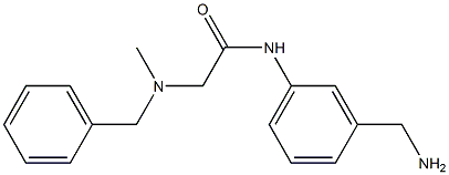 N-[3-(aminomethyl)phenyl]-2-[benzyl(methyl)amino]acetamide 구조식 이미지