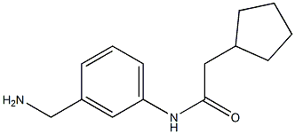N-[3-(aminomethyl)phenyl]-2-cyclopentylacetamide 구조식 이미지