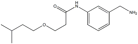 N-[3-(aminomethyl)phenyl]-3-(3-methylbutoxy)propanamide 구조식 이미지