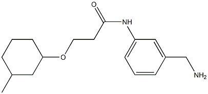 N-[3-(aminomethyl)phenyl]-3-[(3-methylcyclohexyl)oxy]propanamide Structure