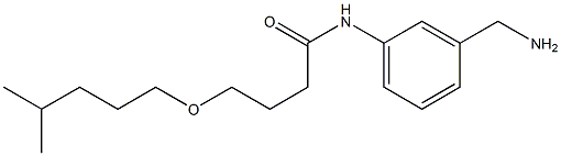 N-[3-(aminomethyl)phenyl]-4-[(4-methylpentyl)oxy]butanamide 구조식 이미지