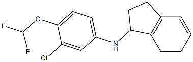 N-[3-chloro-4-(difluoromethoxy)phenyl]-2,3-dihydro-1H-inden-1-amine 구조식 이미지