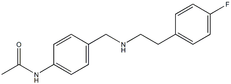 N-[4-({[2-(4-fluorophenyl)ethyl]amino}methyl)phenyl]acetamide 구조식 이미지