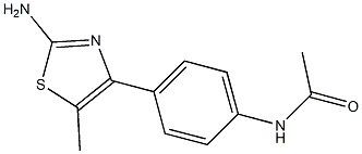 N-[4-(2-amino-5-methyl-1,3-thiazol-4-yl)phenyl]acetamide Structure