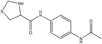 N-[4-(acetylamino)phenyl]-1,3-thiazolidine-4-carboxamide 구조식 이미지