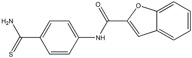 N-[4-(aminocarbonothioyl)phenyl]-1-benzofuran-2-carboxamide 구조식 이미지