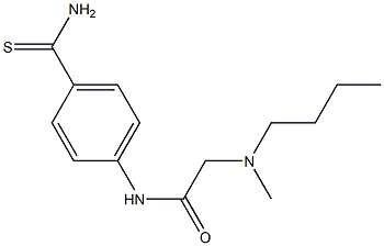 N-[4-(aminocarbonothioyl)phenyl]-2-[butyl(methyl)amino]acetamide 구조식 이미지