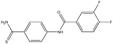 N-[4-(aminocarbonothioyl)phenyl]-3,4-difluorobenzamide Structure