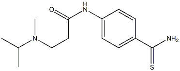 N-[4-(aminocarbonothioyl)phenyl]-3-[isopropyl(methyl)amino]propanamide 구조식 이미지