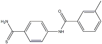 N-[4-(aminocarbonothioyl)phenyl]-3-methylbenzamide 구조식 이미지