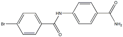 N-[4-(aminocarbonyl)phenyl]-4-bromobenzamide Structure