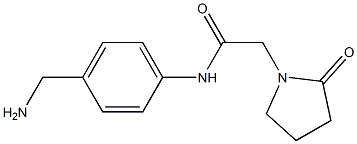 N-[4-(aminomethyl)phenyl]-2-(2-oxopyrrolidin-1-yl)acetamide 구조식 이미지
