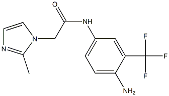 N-[4-amino-3-(trifluoromethyl)phenyl]-2-(2-methyl-1H-imidazol-1-yl)acetamide 구조식 이미지