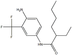 N-[4-amino-3-(trifluoromethyl)phenyl]-2-ethylhexanamide 구조식 이미지