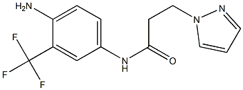 N-[4-amino-3-(trifluoromethyl)phenyl]-3-(1H-pyrazol-1-yl)propanamide 구조식 이미지