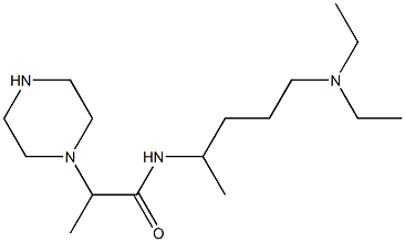 N-[5-(diethylamino)pentan-2-yl]-2-(piperazin-1-yl)propanamide 구조식 이미지