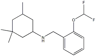 N-{[2-(difluoromethoxy)phenyl]methyl}-3,3,5-trimethylcyclohexan-1-amine 구조식 이미지