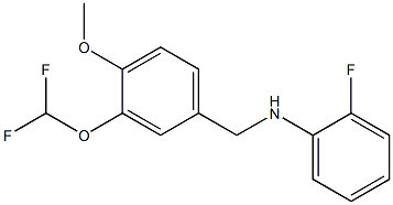 N-{[3-(difluoromethoxy)-4-methoxyphenyl]methyl}-2-fluoroaniline Structure