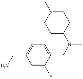 N-{[4-(aminomethyl)-2-fluorophenyl]methyl}-N,1-dimethylpiperidin-4-amine Structure