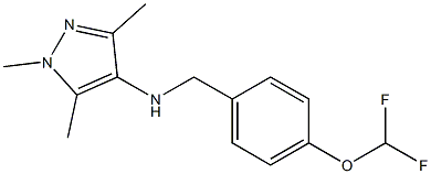 N-{[4-(difluoromethoxy)phenyl]methyl}-1,3,5-trimethyl-1H-pyrazol-4-amine Structure