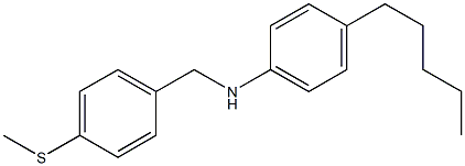 N-{[4-(methylsulfanyl)phenyl]methyl}-4-pentylaniline 구조식 이미지